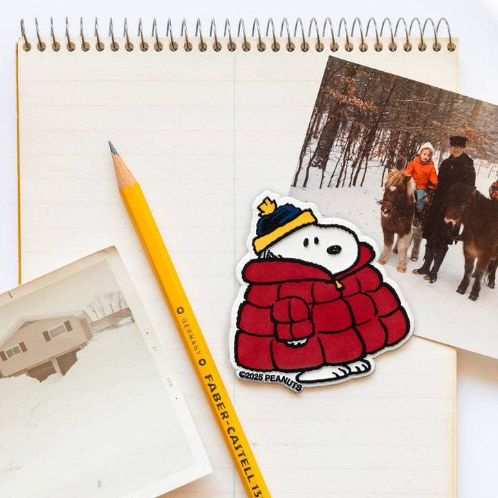 3P4 x Peanuts® - Snoopy Puffy Coat Classic Fridge Magnet