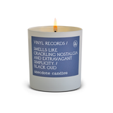 Vinyl Records (Black Oud) Candle: 7.8 oz Glass Jar