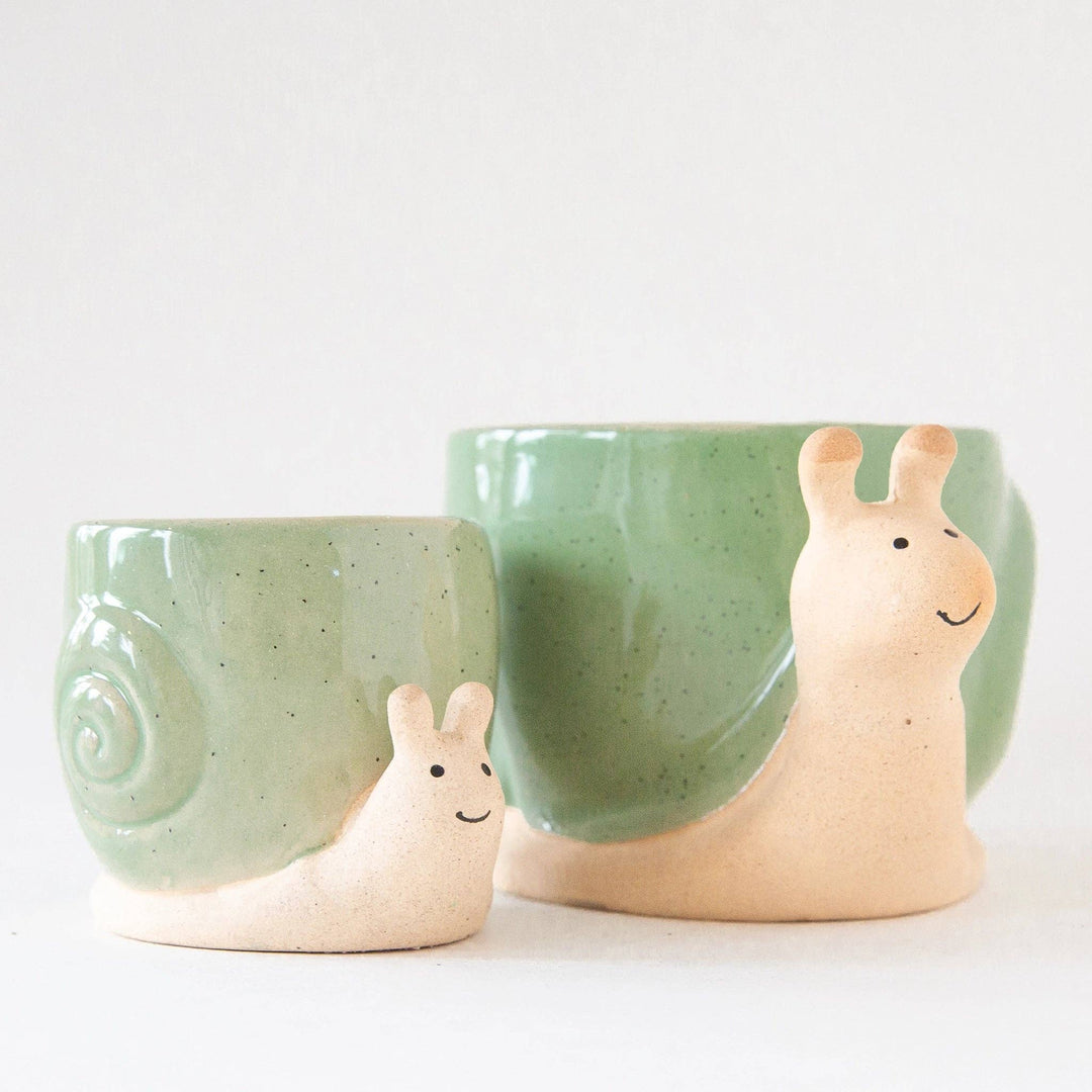 Snail Planter Lagoon Medium