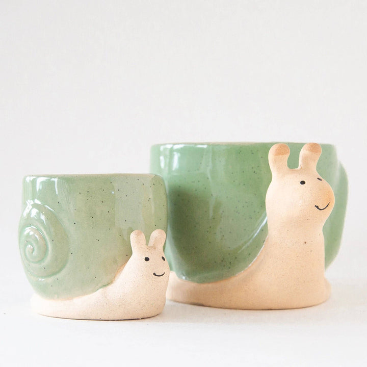 Snail Planter | Lagoon: S