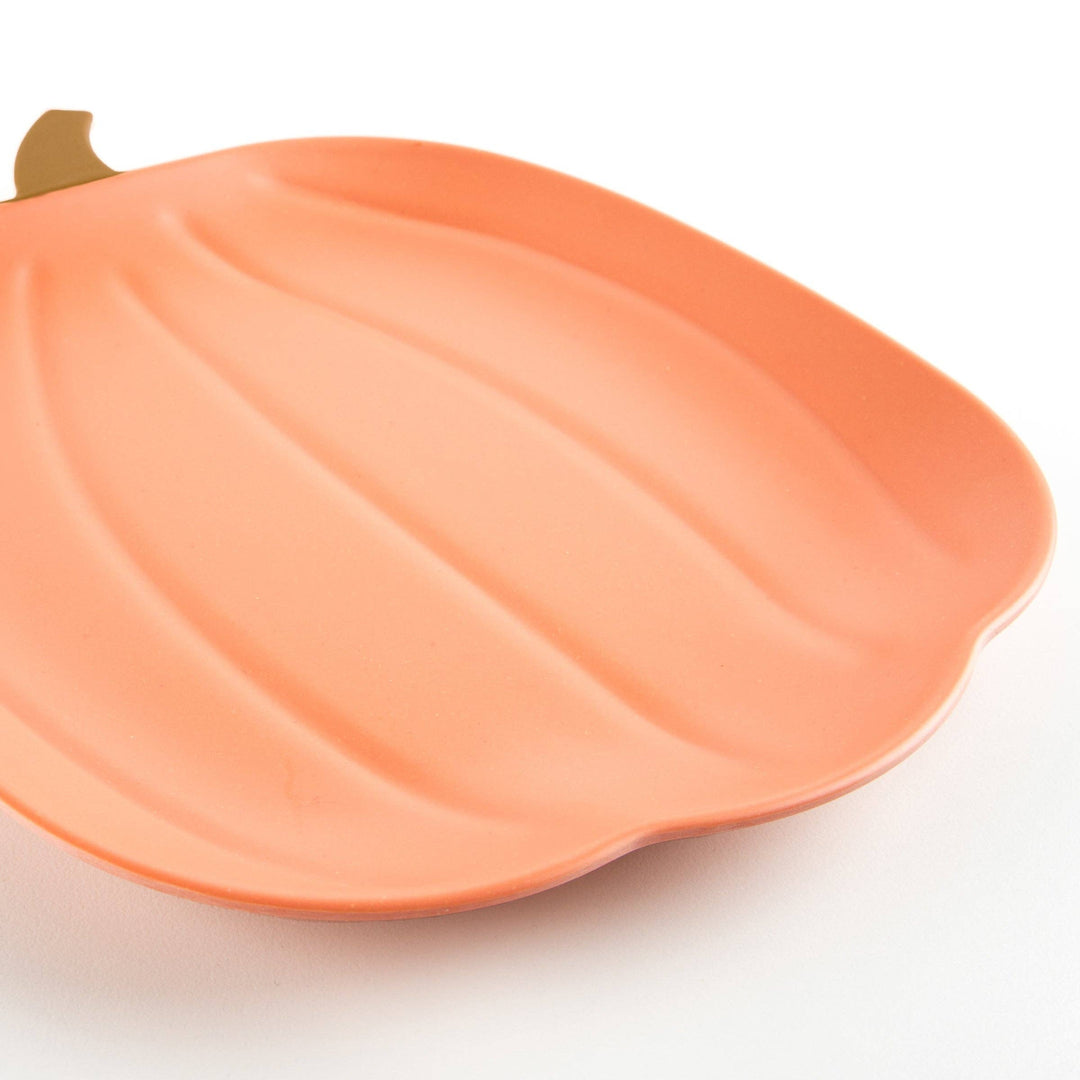THANKSGIVING Reusable Bamboo Pumpkin Plate