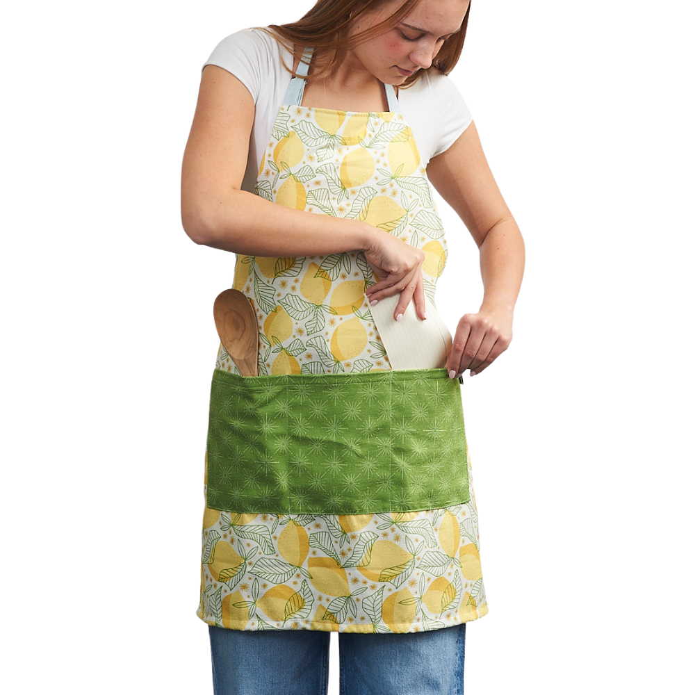 Attach and Go Apron - RJW Lemon Sparkle: Yellow