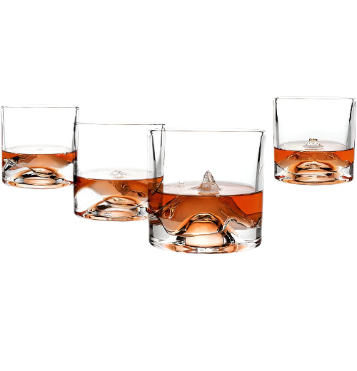 The Peaks Crystal Whiskey Glasses, Set of 4
