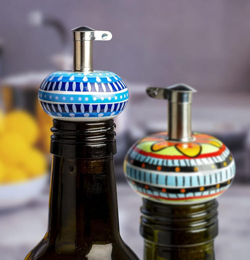 Ceramic Oil Pourer -  Multicolor