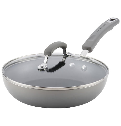 Covered Deep Frying Pan