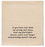 Hairstylist probably Tea Towel