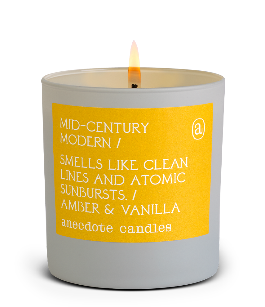Mid-century Modern (Amber &amp; Vanilla) Candle: 7.8 oz Glass Jar