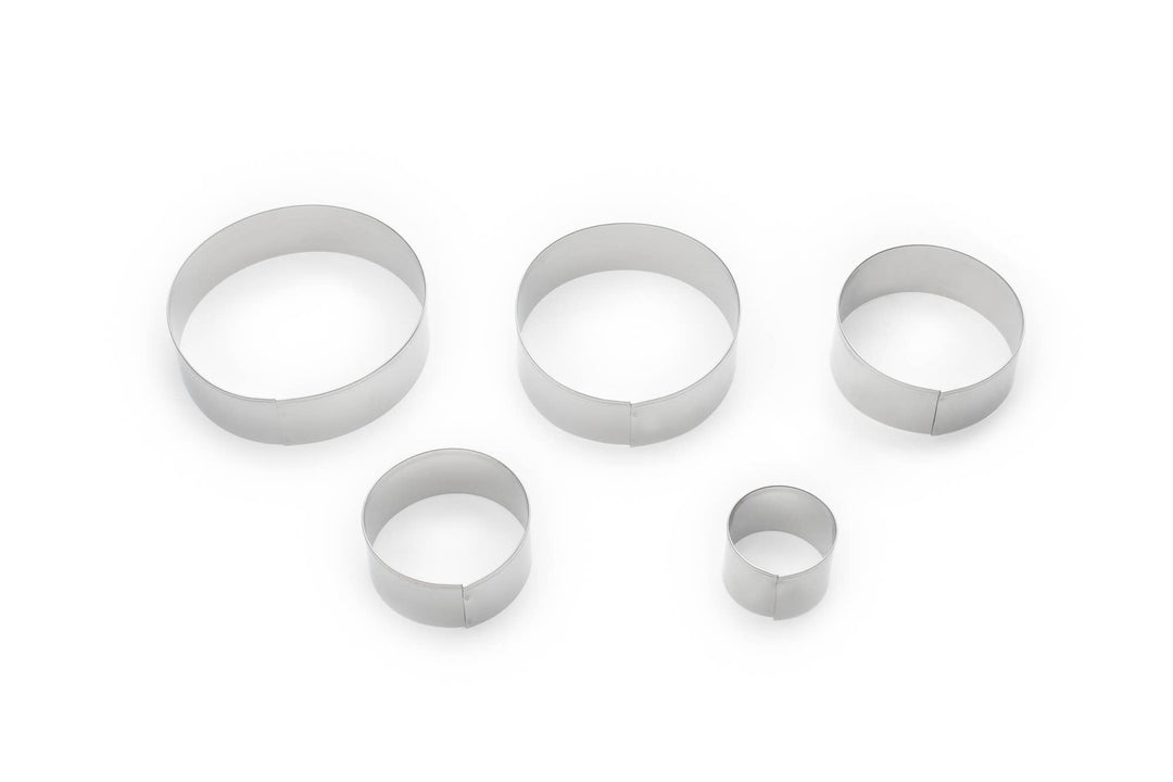 Fox Run Circle Cookie Cutter Set, 5-Piece, 1.5” to 3.5”