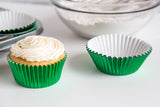Fox Run Green Foil Cupcake Liners, Set of 32, 3"