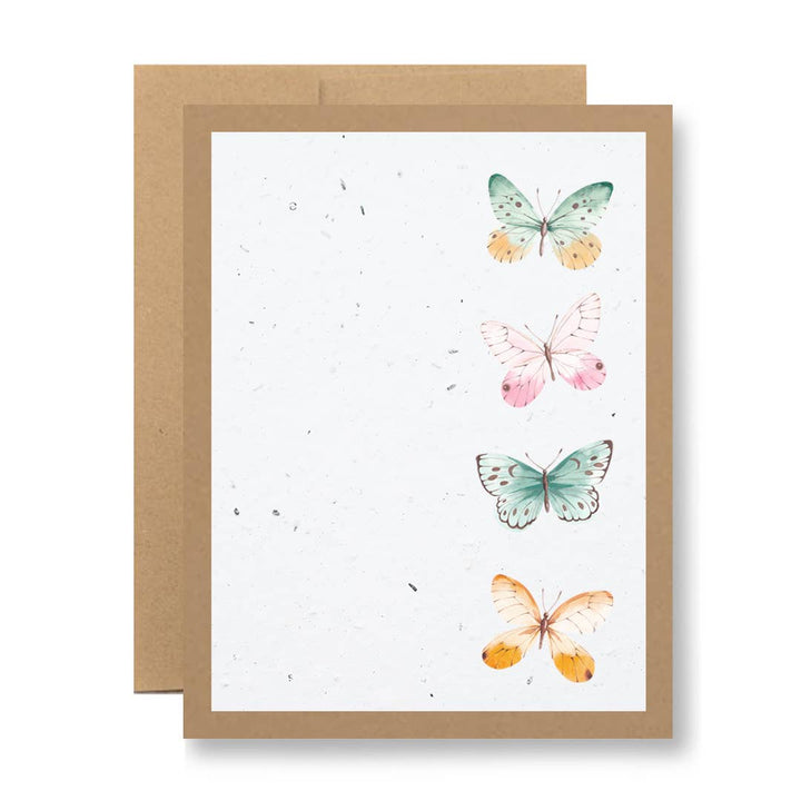 Plantable Seed Paper Greeting Card - Watercolor Butterfly