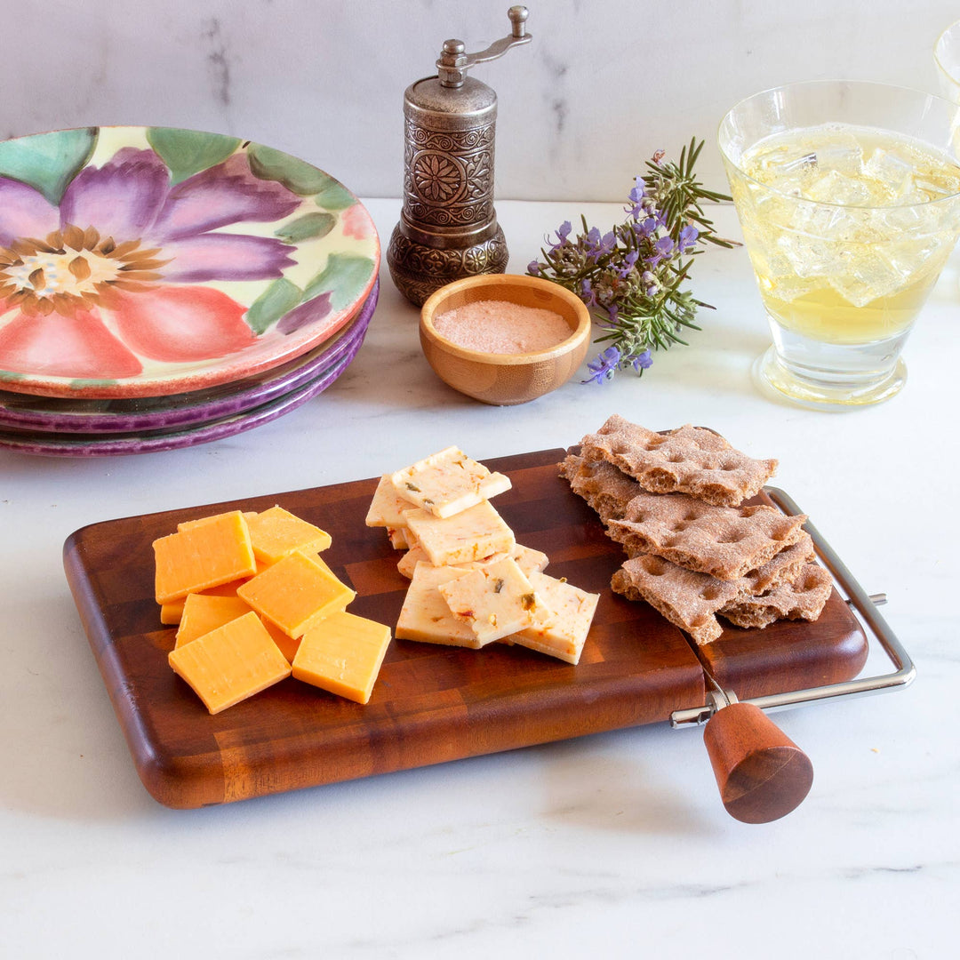 Rock &amp; Branch® Acacia Charcuterie Board with Cheese Slicer