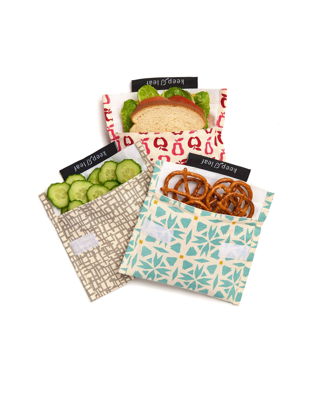 Reusable Food Baggie Large Geo