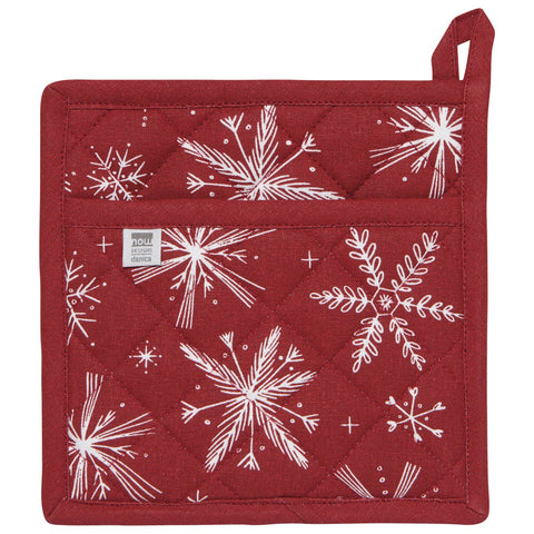 Snowflakes Classic Christmas Potholder