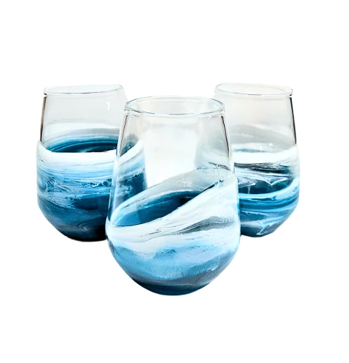 Resin Accented Wine and Entertaining Glass