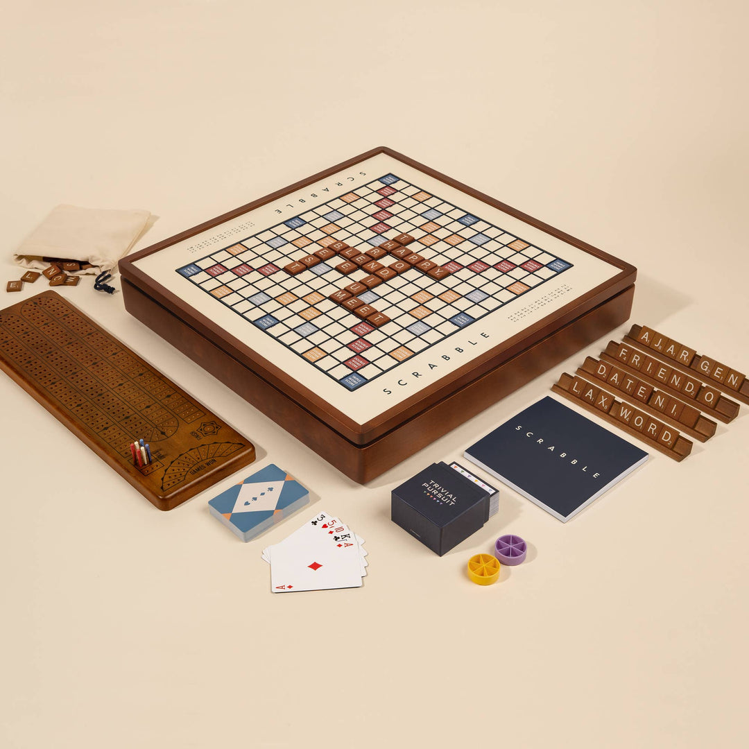 3-in-1 Game Collection: Scrabble, Trivial Pursuit &amp; Cribbage