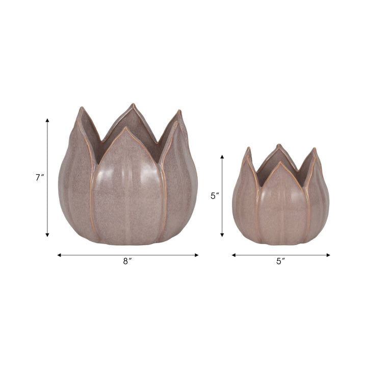 Ceramic Sculpted Petal Planter