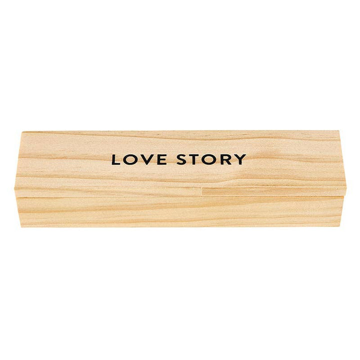 Wood Box with Gem Pen - Love Story