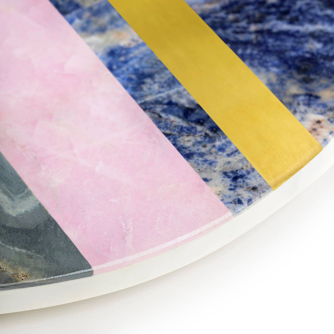 Round Colorful Marble Cheese Board, 12"