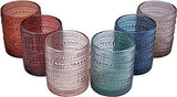 Hobnail Colored Beaded Tumbler Drinking Glasses Set of 6