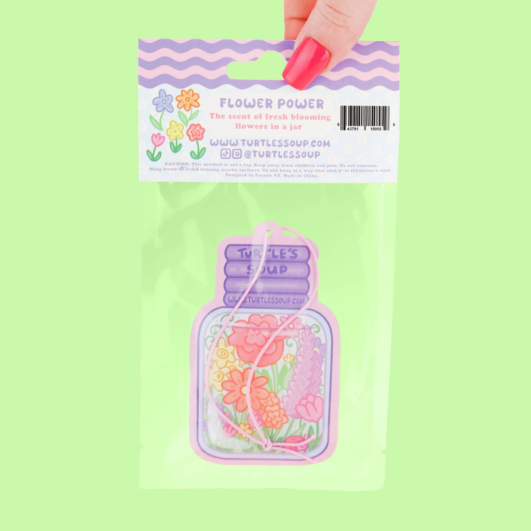 Flower Jar Cute Spring Art Floral Scented Car Air Freshener