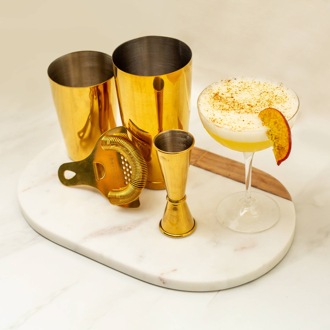 Craft Cocktail Bar Set, Gold (4 Piece)