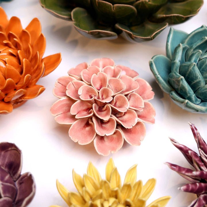 Coral 11 - Ceramic Wall Flower: Pink