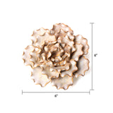 Ceramic Faux Flowers Succulents For Tabletop Or Wall Hangin: Peony Orange