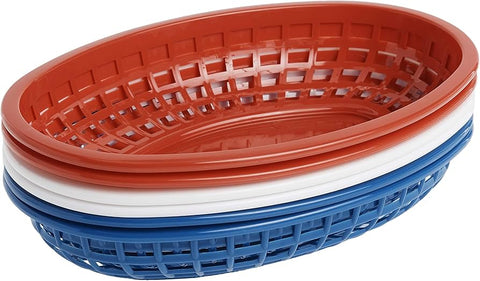 Classic Baskets - Set of 6 Red, White, Blue