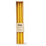 Beeswax 12" Dipped Tapers Set of 2 Honey Polyester Everyday: Yellow / Beeswax