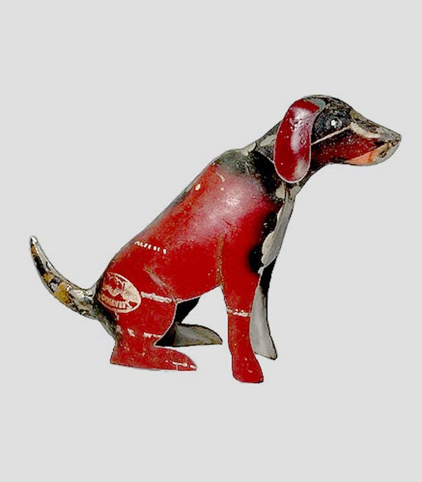 "Red Dog" Upcycled Metal Animals