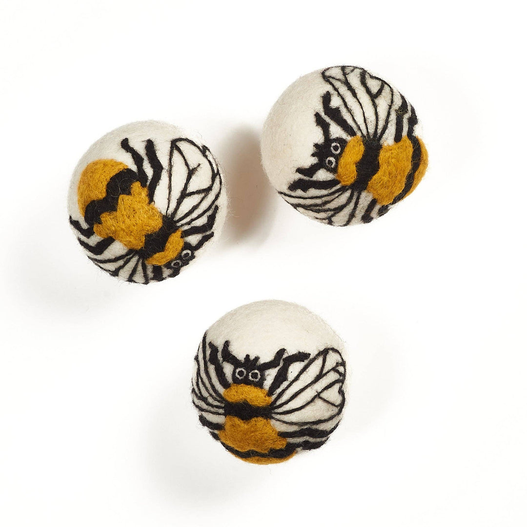 Wool Dryer Balls - Set of 3 Bumblebee: Yellow