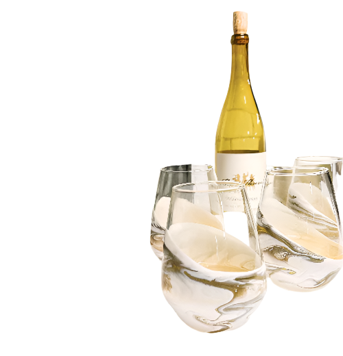 Resin Accented Wine and Entertaining Glass