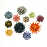 Ceramic Flower & Faux Succulent Collection 12: Flower Green