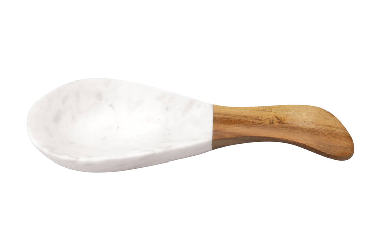 Marble &amp; Wood Spoon Rest
