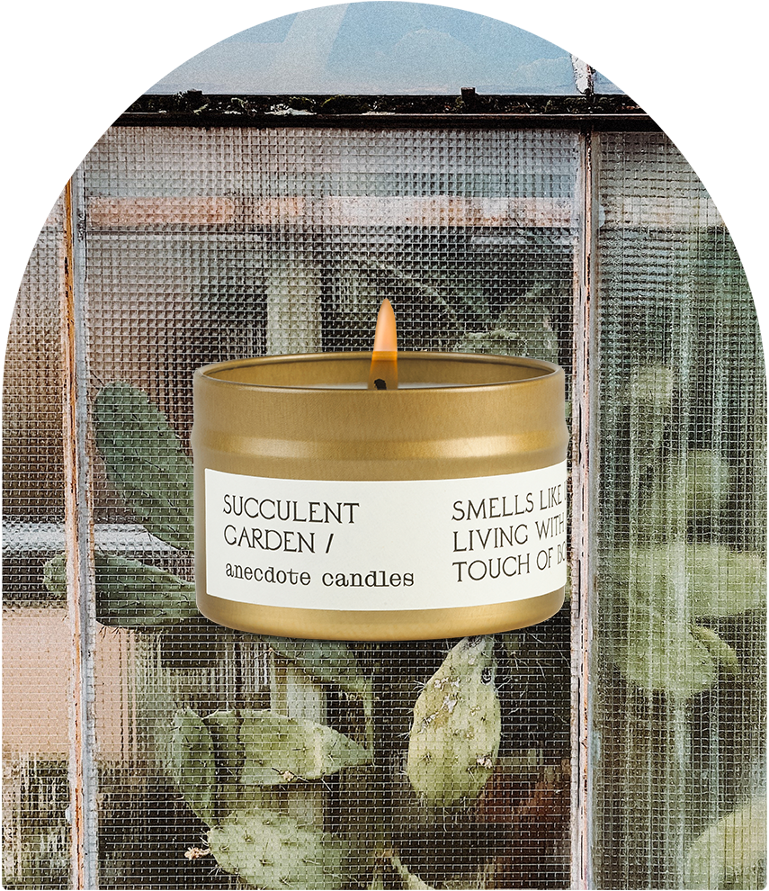 Succulent Garden (Floral &amp; Coconut) Candle: 7.8 oz Glass Jar