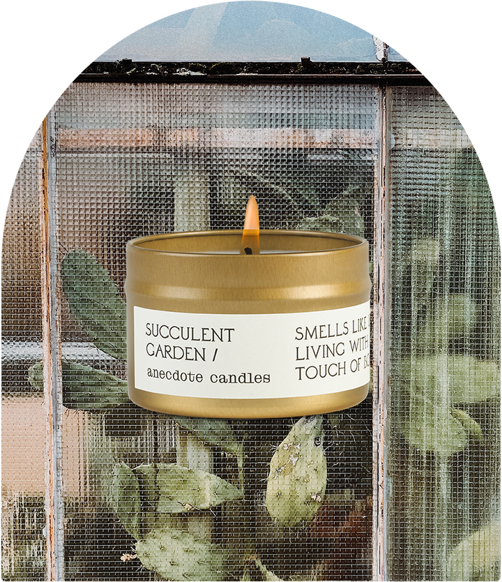 Succulent Garden (Floral &amp; Coconut) Candle: 7.8 oz Glass Jar
