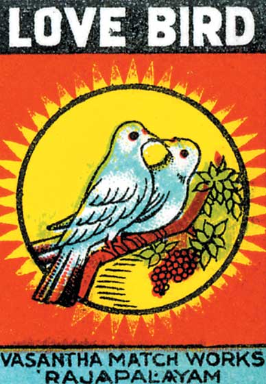 Love Bird Matchworks - Matchbox Labels Print