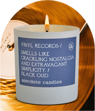 Vinyl Records (Black Oud) Candle: 7.8 oz Glass Jar