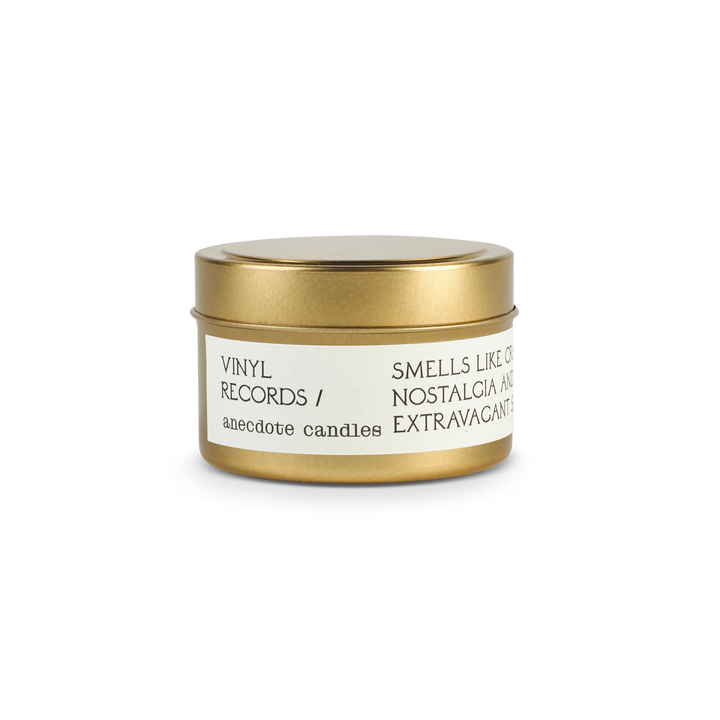 Vinyl Records (Black Oud) Candle: 7.8 oz Glass Jar