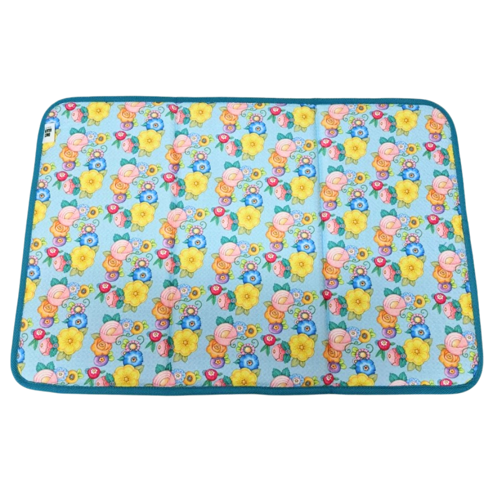 Drying Mat - ME Wildflower Garland: Light Blue