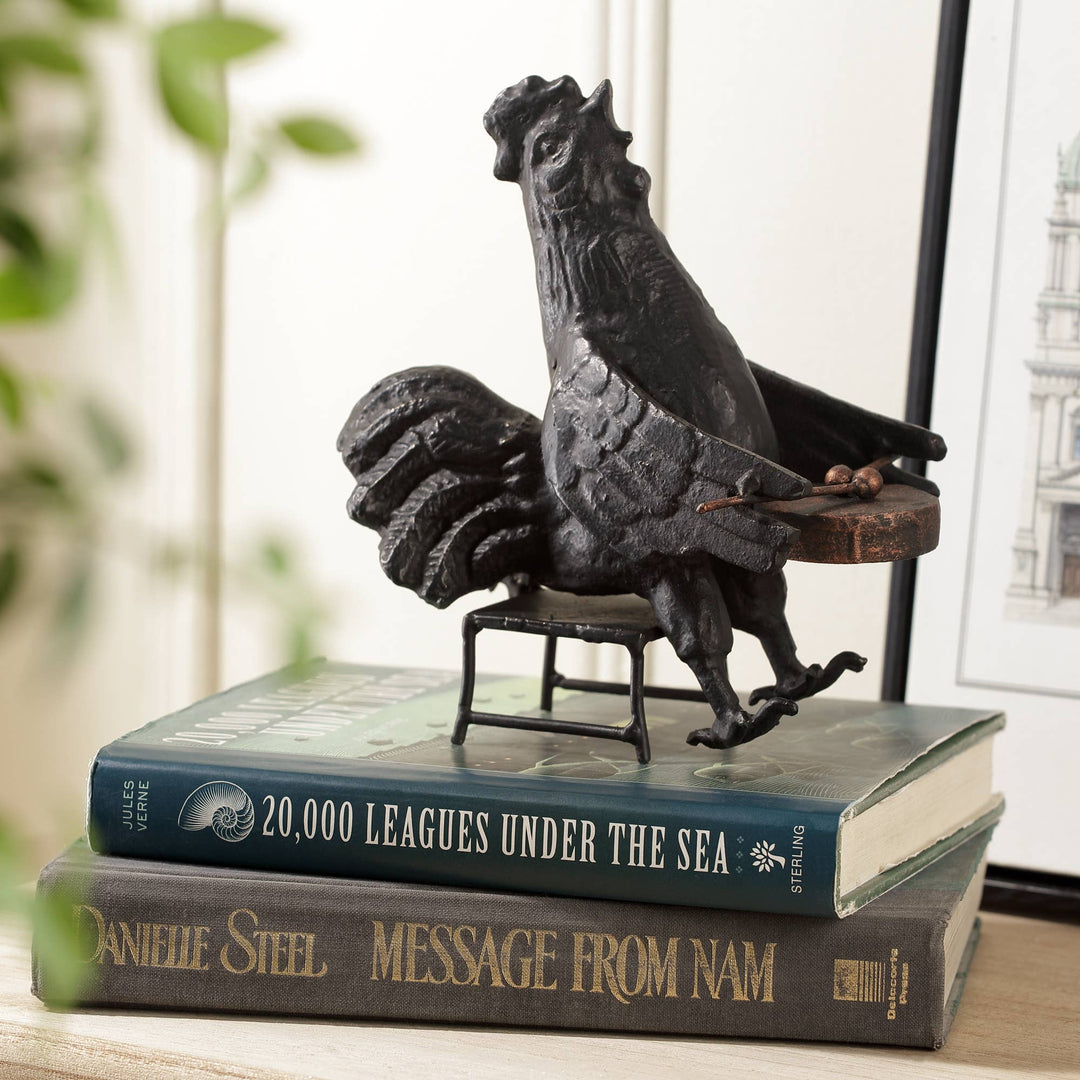 Chicken Jazz Drummer Cast Metal Figurine