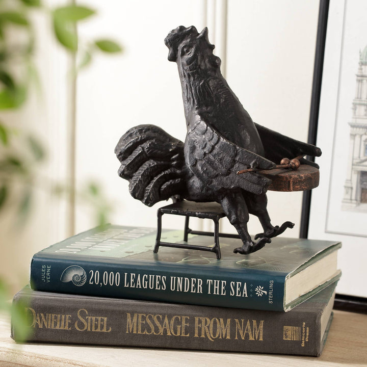 Chicken Jazz Drummer Cast Metal Figurine