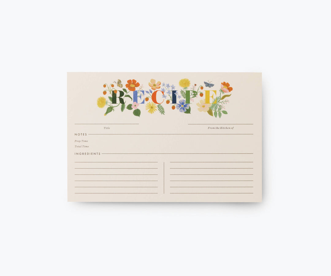 Pack of 12 Mayfair Recipe Card