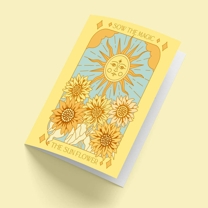 The Sunflower Botanical Tarot Greeting Card