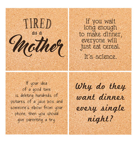 Coasters (Set of 4) "Mom Life"