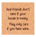 Friend-zy Cork Laser Etched Coaster Gift Box Set