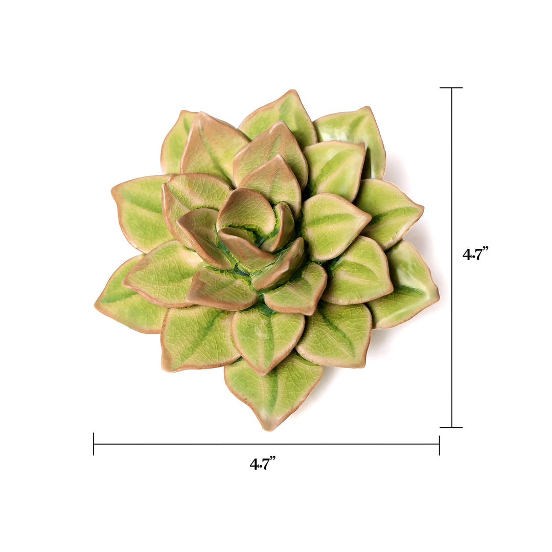 Hand Made Ceramic Wall Flower: Caramel