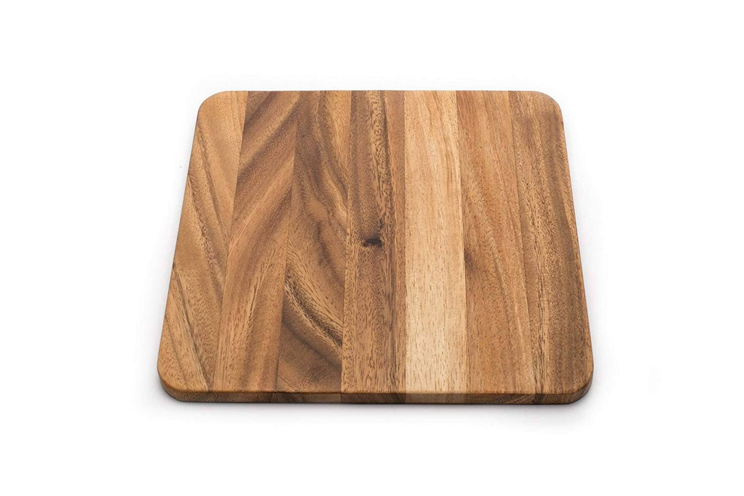 Ironwood Square Cutting Board, Acacia Wood, 9" x 9"