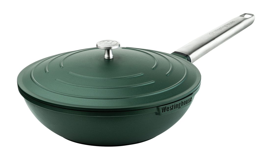 Westinghouse 11-Inch Wok with Lid - Performance Series: Blue