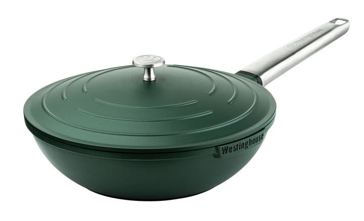 Westinghouse 11-Inch Wok with Lid - Performance Series: Blue